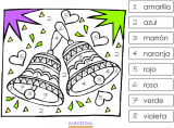 Coloriages codés à imprimer pour apprendre les couleurs en espagnol