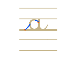 Animations pour apprendre à ecrire les lettres de l'alphabet en minuscule cursive