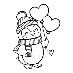 Carte à colorier pour la Saint-Valentin des enfants