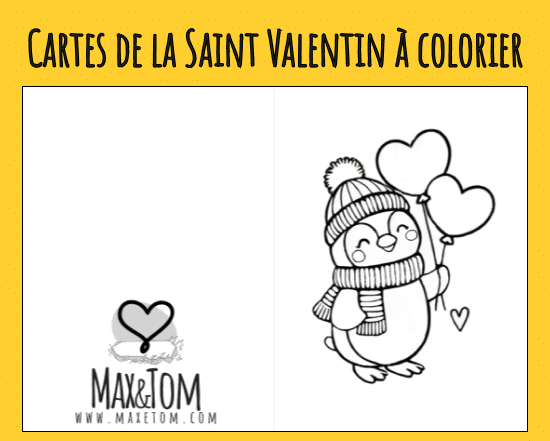 Loisirs créatifs Cartes de la Saint Valentin à colorier