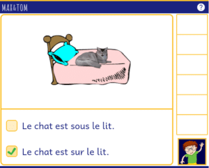 Jeu en ligne pour apprendre à lire - Lire des phrases avec des mots en u