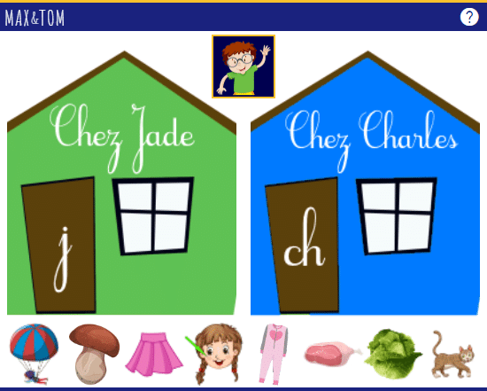 Jeu en ligne pour apprendre à lire - Confusion des sons j et ch