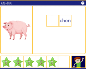 Jeu en ligne pour apprendre à lire - J'écris des mots en c