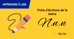 Fiche d'écriture de la lettre N à imprimer