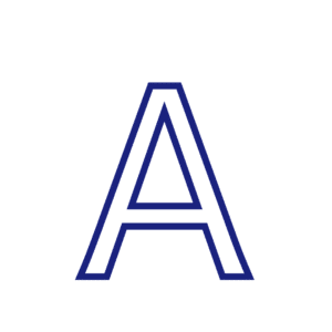 Lettre A majuscule script à imprimer et décorer