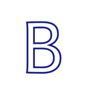 Lettre B majuscule script à imprimer et décorer