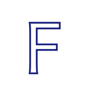 Lettre F majuscule script à imprimer et décorer
