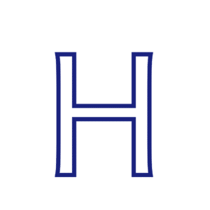 Lettre H majuscule script à imprimer et décorer