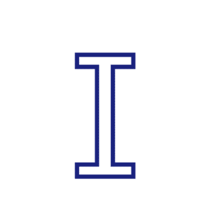 Lettre I majuscule script à imprimer et décorer