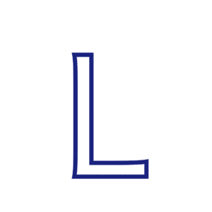 Lettre L majuscule script à imprimer et décorer