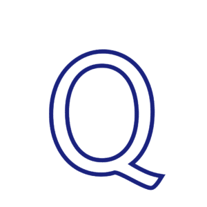 Lettre Q majuscule script à imprimer et décorer