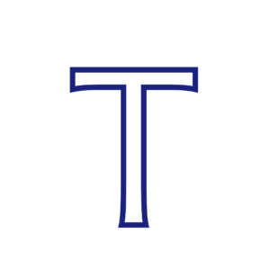 Lettre T majuscule script à imprimer et décorer